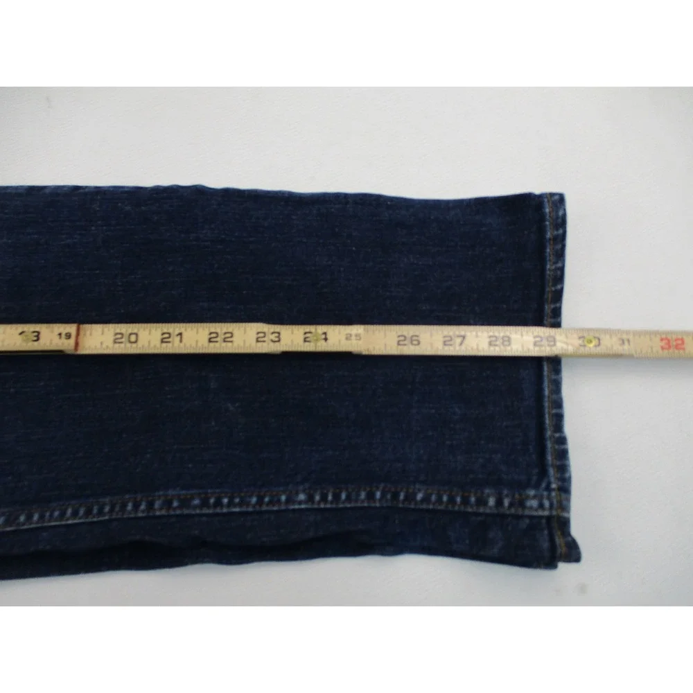 Banana Republic Jeans Mens 36x32 Blue Straight Leg Relaxed Fit Whiskered Denim